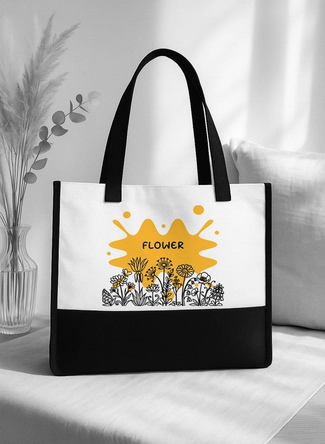 TrendoPrint Eco-Friendly Jute Tote Bag for Women | Reusable Shopping Bag with Sturdy Handles | Large Capacity Multipurpose Handbag for Grocery, Office, Travel & Daily Use (JB39) - Image 2